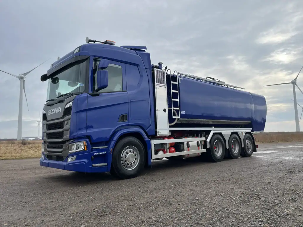 Drivstofftankbil for biogass og miljøvennlig energitransport.